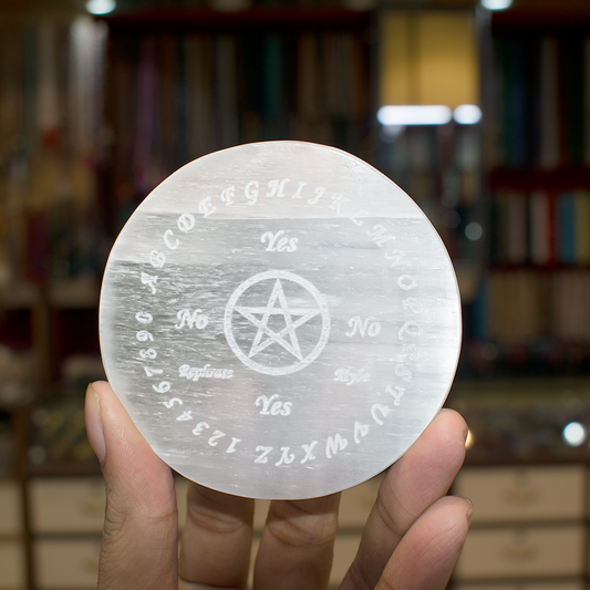 Ouija Board Selenite plate 1080