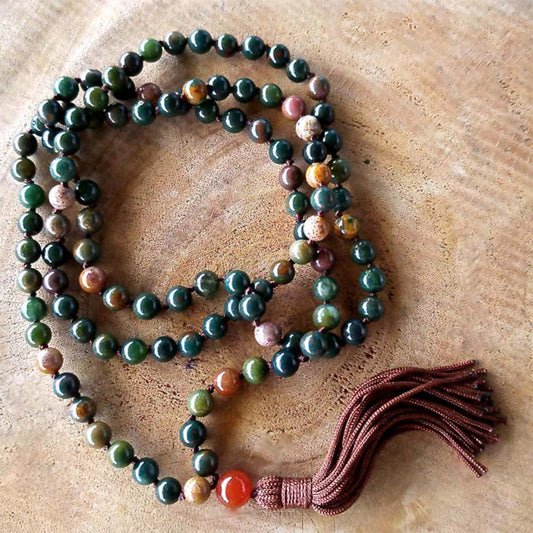 Bloodstone Jaap mala  (Warrior Stone) 1080