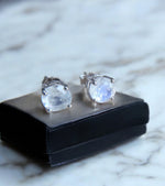 Rainbow Moonstone Studs