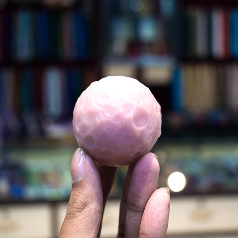 Pink opal moon shape Sphere