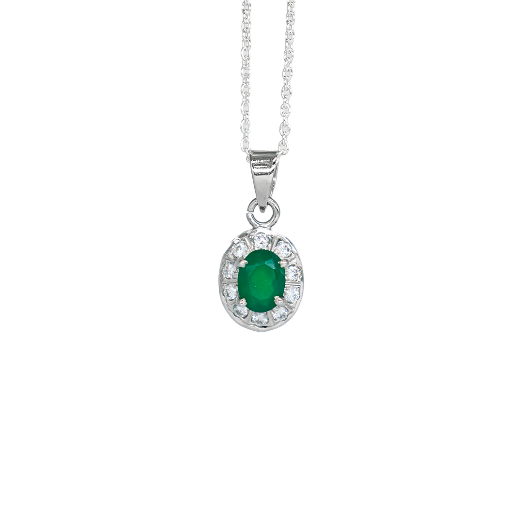 Green Onyx Necklace - Good  Luck Talisman