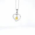 The Heart Of Citrine Necklace Sterling Silver 925