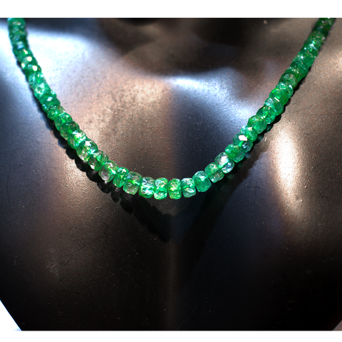 Zambian Emerald Necklace 17 inch