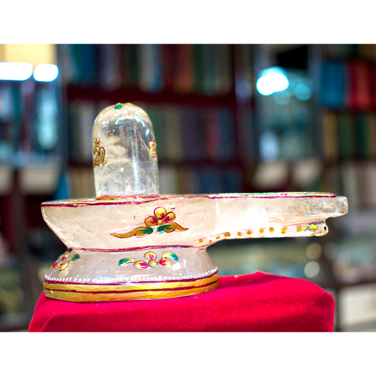 Clear Quartz Shivling Sphatik shivling 565 Grams 1080