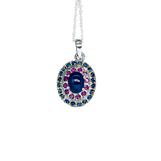 Blue Sapphire & Rubies Talisman 1080