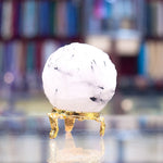 Tourmanilated quartz moon shape Sphere