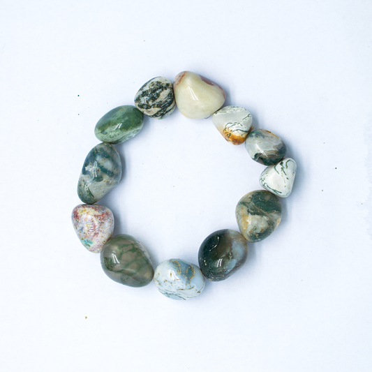 Moss Agate Tumble Bracelet 1080