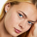Blue Topaz - Diamond Earrings