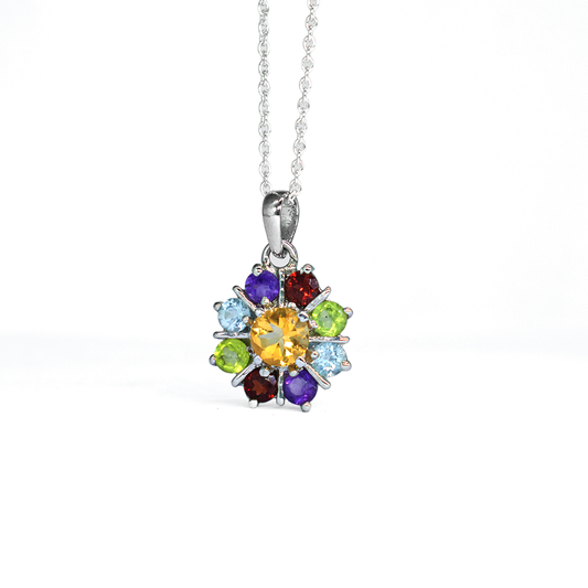 Multi Gemstone Talisman Sterling Silver 925 1080