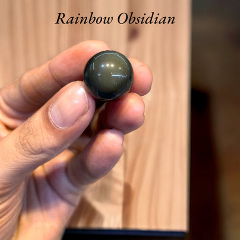 Rainbow obsidian mini sphere