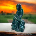 Sai Baba Murti in Natural Green Aventurine Stone