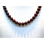 Natural Garnet Round 10 mm Beads Necklace 18 inches