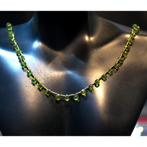 Peridot Mini Drops Necklace