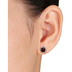 The Garnet - Diamond Earrings