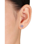 The Amethyst - Diamond Earrings