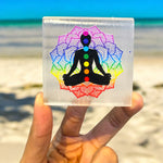 Seven chakra Selenite Plate