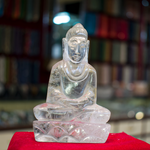 Mahaveer Bhagwan Idol In Sphatik ( clear Quartz ) 205 grams
