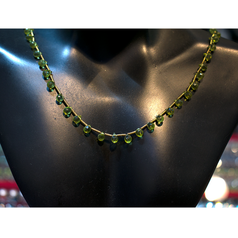 Peridot Mini Drops Necklace