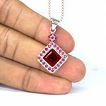 The Garnet & Rubies Necklace Sterling silver