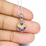 The Mini Flower Multi Gemstone Necklace