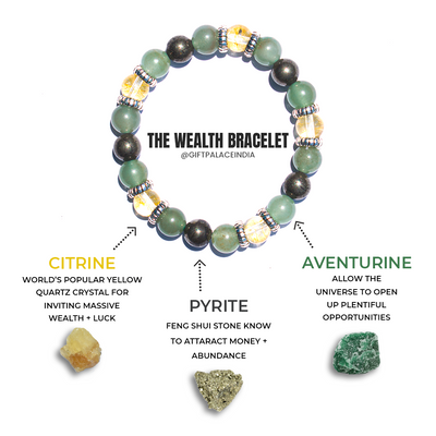 Pyrite and citrine wealth bracelet for money and abundance – Gift Palace India