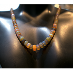 Brown Fire Opal Necklace ( Rare Piece ) 16 Inch
