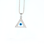 Evil Eye Shell Pearl Necklace Sterling Silver
