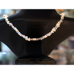 Fire Opal Cut Necklace 17 Inch