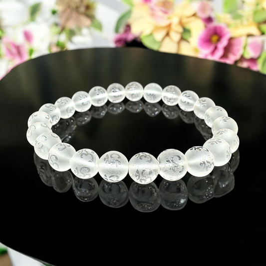 🕉 OM 🕉 Clear Quartz Bracelet | Sphatik 2400