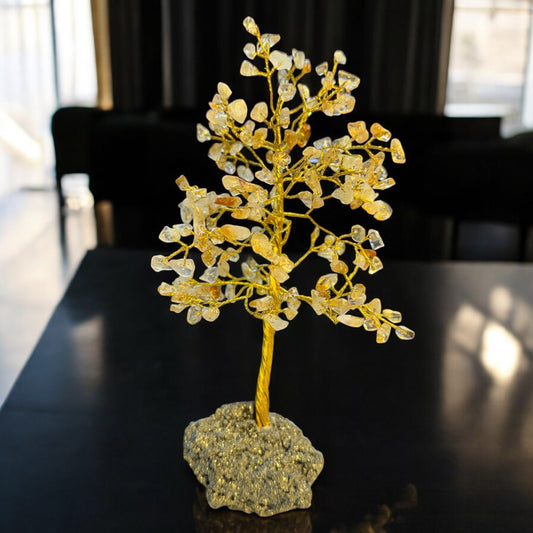 The  Wealth Tree - Made of Natural Pyrite and Citrine Crystals 2400