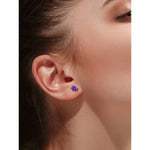 Amethyst Silver Studs