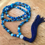 Blue onyx jaap mala shown coiled – Gift Palace India