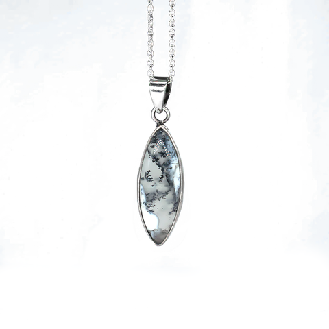 Merlinite Pure Silver Necklace