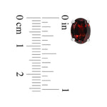 Garnet Silver Studs