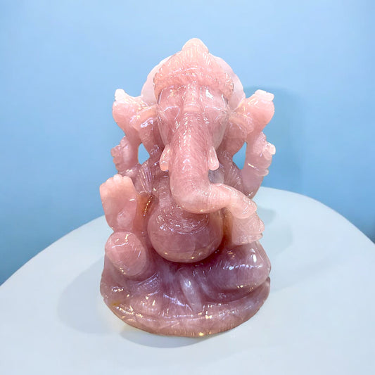 Ganesh ji  in Rose Quartz 2400