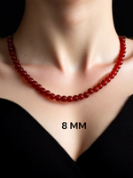 Carnelian necklace, close-up of orange gemstone beads – Gift Palace India