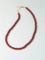 Carnelian beaded necklace shown flat – Gift Palace India
