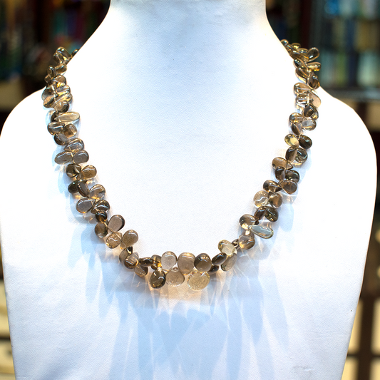 Smokey Quartz Drops Necklace 1080