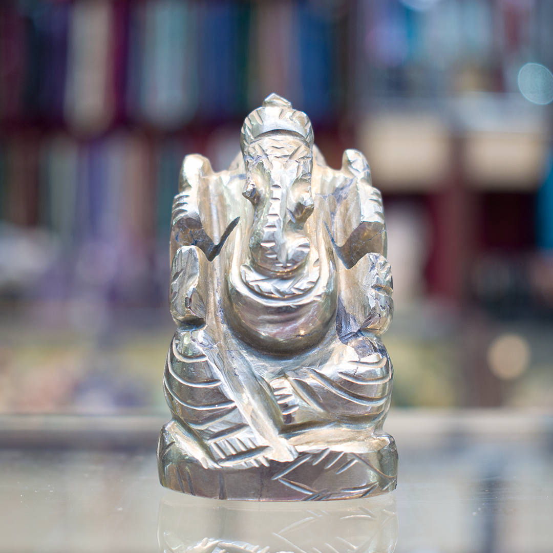 Pyrite Ganesh ji Hand carved