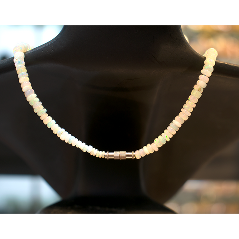 Opal Beads Necklace 16 inch