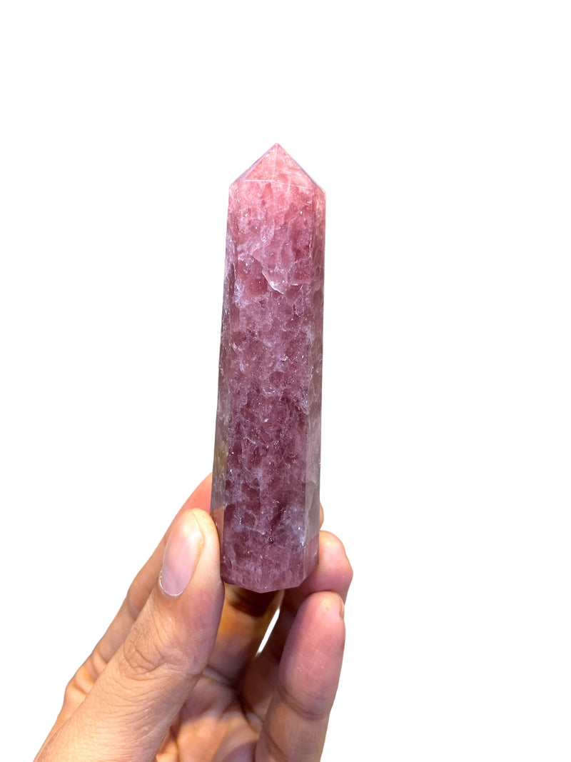 Strawberry quartz Tower 3.7 inches hieght
