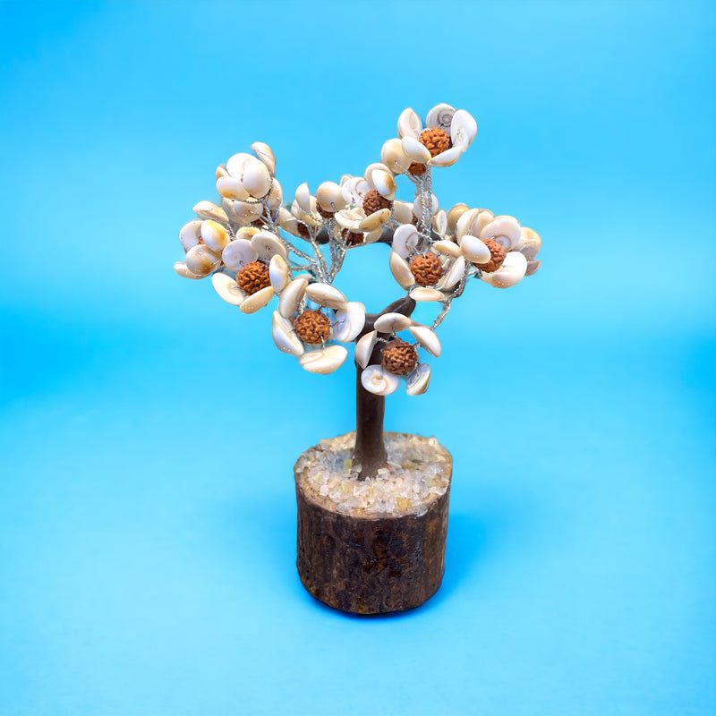 Gomti chakra and rudraksha bead tree for Vastu and prosperity
