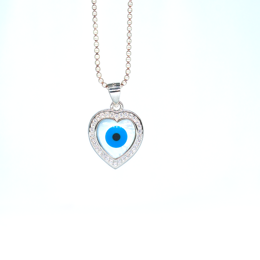Evil Eye Necklace Sterling Silver 1080