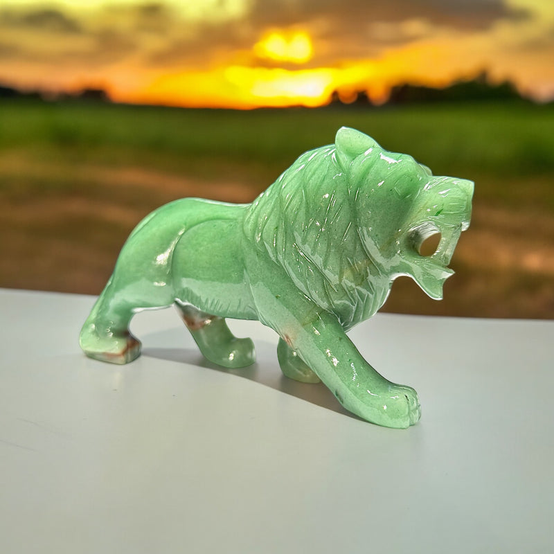 Lion ~ Green Aventurine for Good Luck