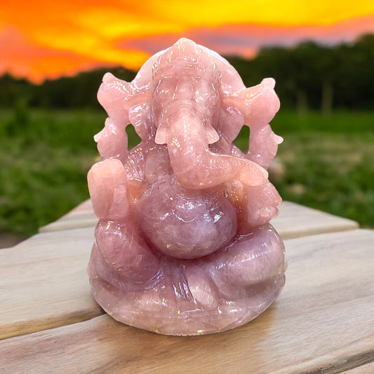 Ganesh ji - Premium Rose Quartz 2400