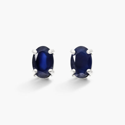 Blue Sapphire Earrings ( Thailand )