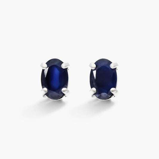 Blue Sapphire Earrings ( Thailand ) 1600