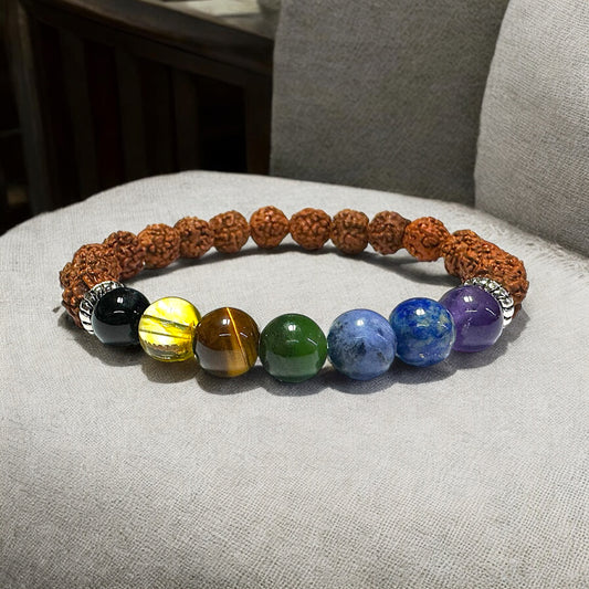 Rudraksha seven chakra bracelet 2400