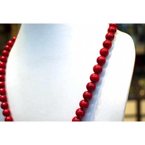 Coral Necklace natural 10 mm Beads