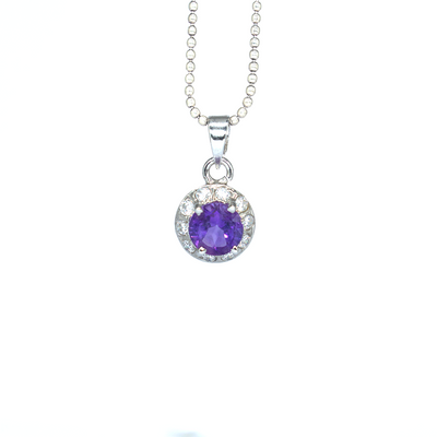 Amethyst Pendant Sterling silver